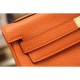 Replica Hermes Kelly Bag 28,32CM  In Orange Clemence Leather
