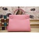 Replica Hermes Kelly Bag 28,32CM In Pink Clemence Leather