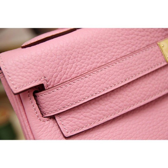 Replica Hermes Kelly Bag 28,32CM In Pink Clemence Leather