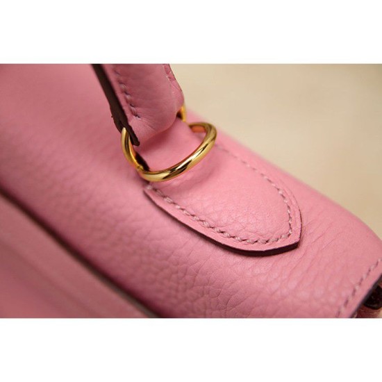 Replica Hermes Kelly Bag 28,32CM In Pink Clemence Leather