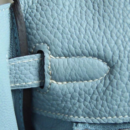 Replica Hermes Kelly Bag In Azure Clemence Leather
