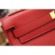 Replica Hermes Kelly Bag In Red Clemence Leather