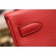 Replica Hermes Kelly Bag In Red Clemence Leather