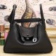 Fake Hermes Lindy 26cm 30cm 34cm Bag In Black Leather Replica