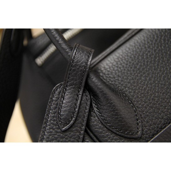 Fake Hermes Lindy 26cm 30cm 34cm Bag In Black Leather Replica