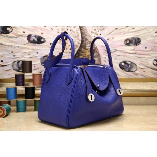 Replica Hermes Lindy 26cm 30cm 34cm Bag In Blue Leather