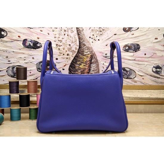 Replica Hermes Lindy 26cm 30cm 34cm Bag In Blue Leather
