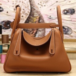 Replica Hermes Lindy 26cm 30cm 34cm Bag In Brown Leather