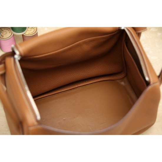 Replica Hermes Lindy 26cm 30cm 34cm Bag In Brown Leather