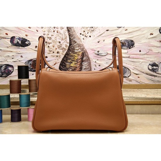 Replica Hermes Lindy 26cm 30cm 34cm Bag In Brown Leather