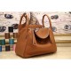 Replica Hermes Lindy 26cm 30cm 34cm Bag In Brown Leather
