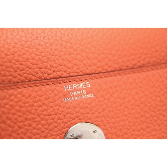 Replica Hermes Lindy 26cm 30cm 34cm Bag In Crevette Leather