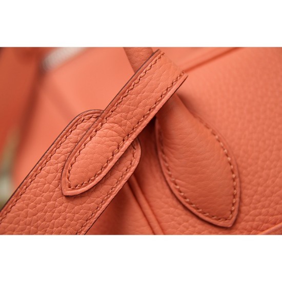 Replica Hermes Lindy 26cm 30cm 34cm Bag In Crevette Leather