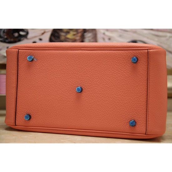 Replica Hermes Lindy 26cm 30cm 34cm Bag In Crevette Leather