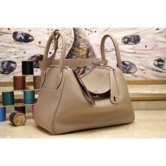 Replica Hermes Lindy 26cm 30cm 34cm Bag In Grey Leather