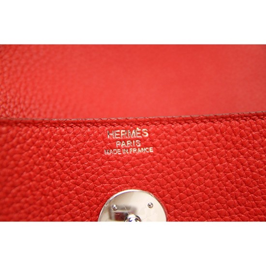 Replica Hermes Lindy 26cm 30cm 34cm Bag In Red Leather