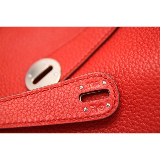 Replica Hermes Lindy 26cm 30cm 34cm Bag In Red Leather