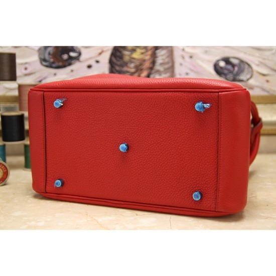Replica Hermes Lindy 26cm 30cm 34cm Bag In Red Leather