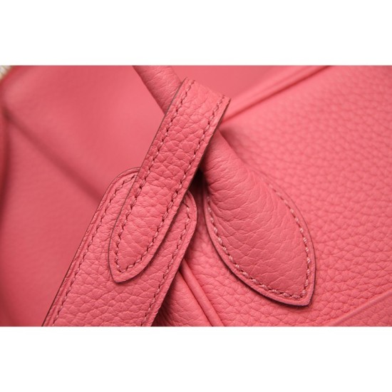 Replica Hermes Lindy 26cm 30cm 34cm Bag In Rose Lipstick Leather Fake Hermes Lindy 26cm 30cm 34cm Bag In Rose Lipstick Leather Replica
