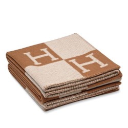 Replica Hermes Brown Avalon Blanket