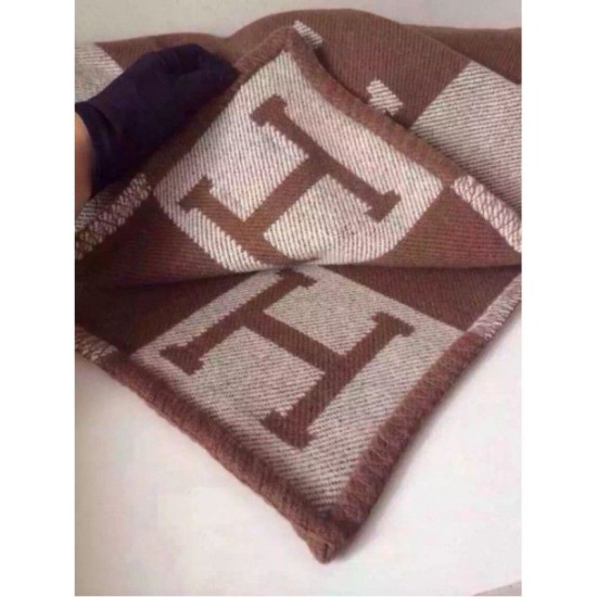 Replica Hermes Brown Avalon Blanket