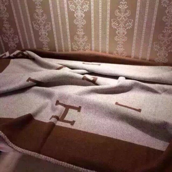 Replica Hermes Brown Avalon Blanket