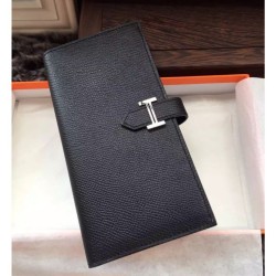 Fake Hermes Bearn Wallet In Black Epsom Leather Replica