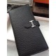 Replica Hermes Bearn Wallet In Black Leather