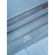 Fake Hermes Bearn Wallet In Blue Jean Epsom Leather Replica