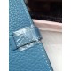 Fake Hermes Bearn Wallet In Blue Jean Leather Replica