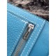 Fake Hermes Bearn Wallet In Blue Jean Leather Replica