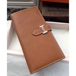 Replica Hermes Bearn Wallet In Brown Leather