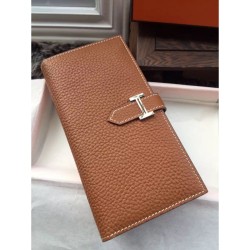 Replica Hermes Bearn Wallet In Brown Leather