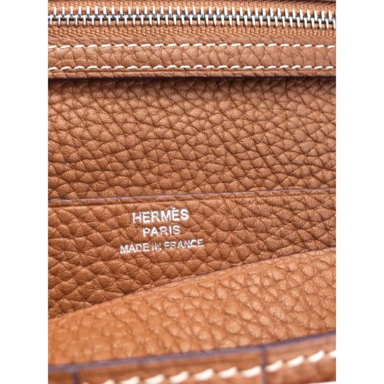 Replica Hermes Bearn Wallet In Brown Leather