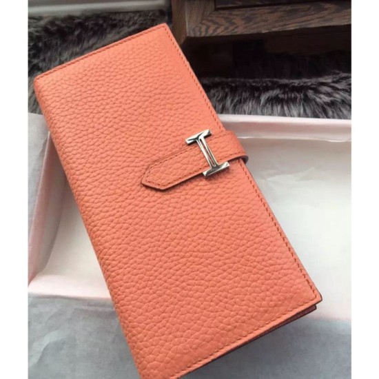 Replica Hermes Bearn Wallet In Crevette Leather