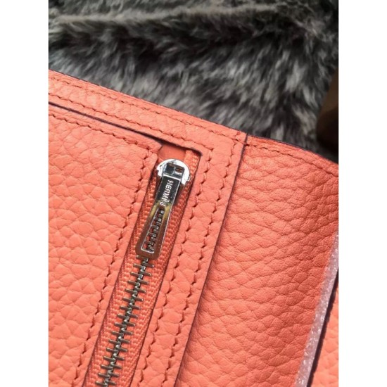 Replica Hermes Bearn Wallet In Crevette Leather