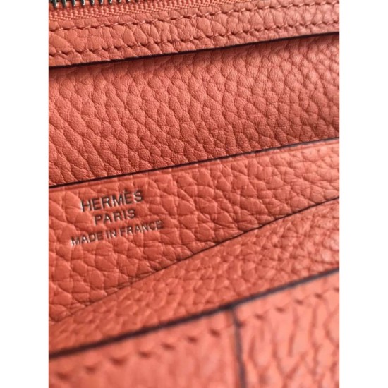 Replica Hermes Bearn Wallet In Crevette Leather