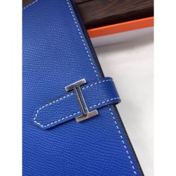 Fake Hermes Bearn Wallet In Electric Blue Epsom Leather Replica