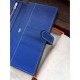 Fake Hermes Bearn Wallet In Electric Blue Epsom Leather Replica