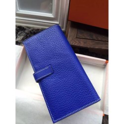 Fake Hermes Bearn Wallet In Electric Blue Leather Replica