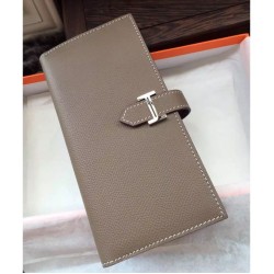 Replica Hermes Bearn Wallet In Etain Epsom Leather