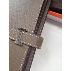 Replica Hermes Bearn Wallet In Etain Epsom Leather