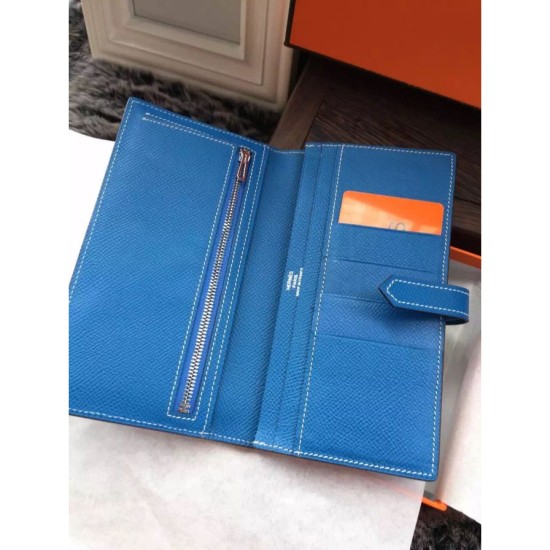 Replica Hermes Bearn Wallet In Mykonos Epsom Leather