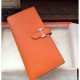 Replica Hermes Bearn Wallet In Orange Epsom Leather