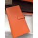 Replica Hermes Bearn Wallet In Orange Epsom Leather