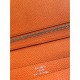 Replica Hermes Bearn Wallet In Orange Epsom Leather