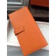 Replica Hermes Bearn Wallet In Orange Leather