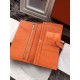 Replica Hermes Bearn Wallet In Orange Leather