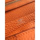Replica Hermes Bearn Wallet In Orange Leather