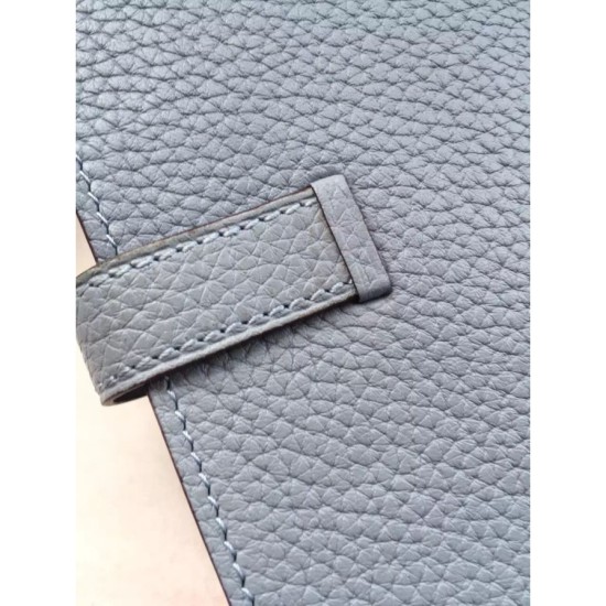 Fake Hermes Bearn Wallet In Pale Blue Leather Replica